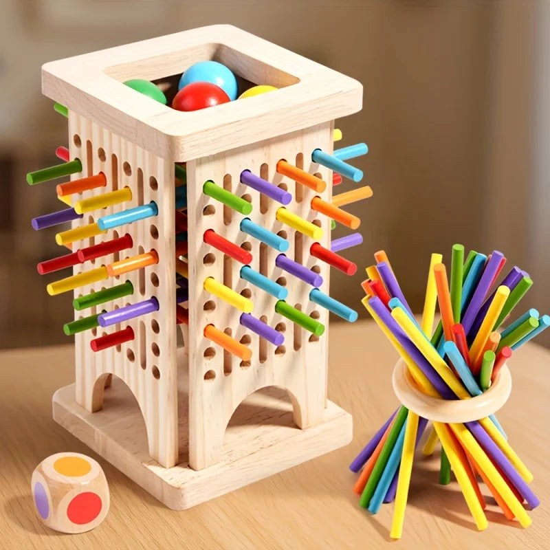 Brinquedo Educativo de Madeira | Jogo Interativo Pais e Filhos | Treino de Lógica e Coordenação Motora | Presente Criativo para Crianças 3+ Anos
