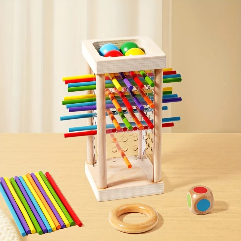Brinquedo Educativo de Madeira | Jogo Interativo Pais e Filhos | Treino de Lógica e Coordenação Motora | Presente Criativo para Crianças 3+ Anos