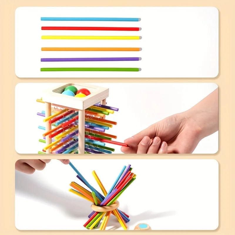 Brinquedo Educativo de Madeira | Jogo Interativo Pais e Filhos | Treino de Lógica e Coordenação Motora | Presente Criativo para Crianças 3+ Anos