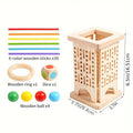 Brinquedo Educativo de Madeira | Jogo Interativo Pais e Filhos | Treino de Lógica e Coordenação Motora | Presente Criativo para Crianças 3+ Anos