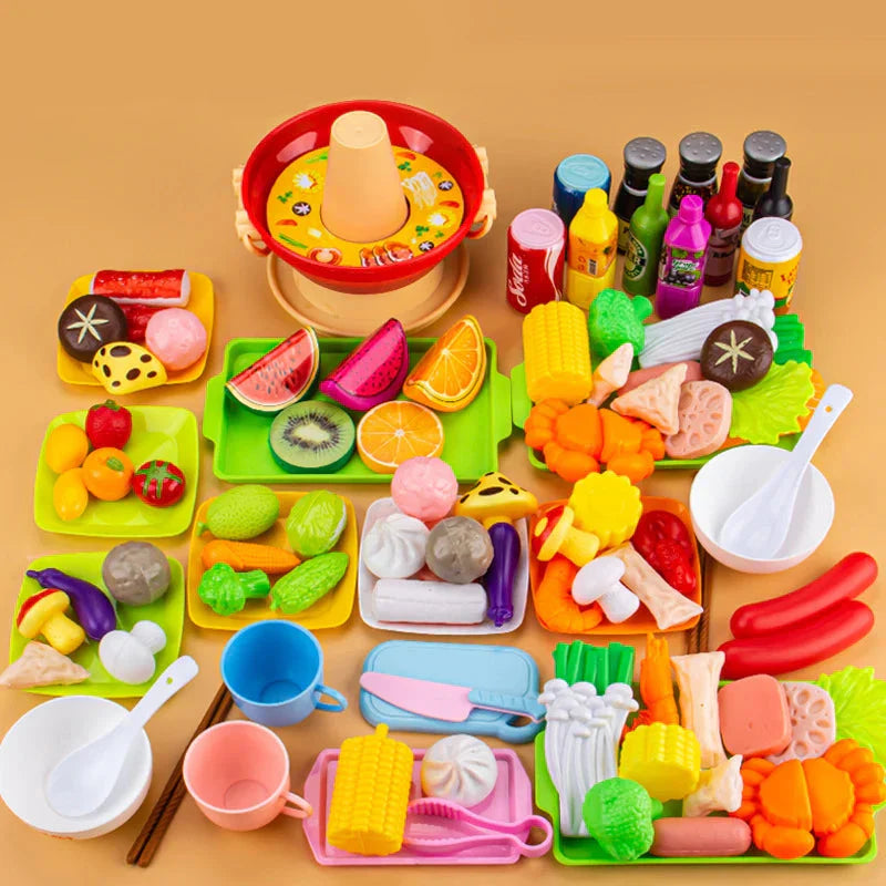 Conjunto de brinquedos de frutas e vegetais mestre de chef